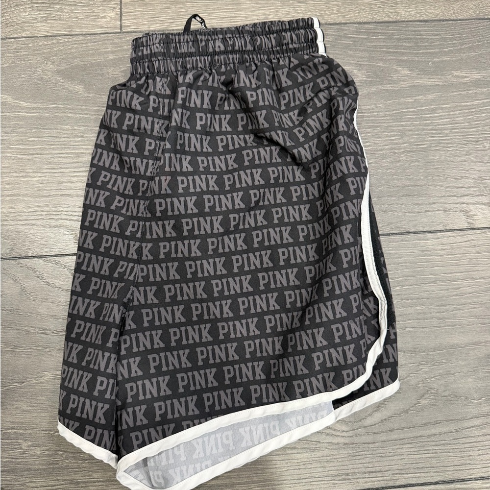 PINK Victoria's Secret Black and Gray Athletic Shorts - Picture 3 of 3
